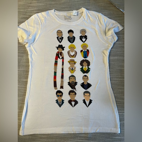 Doctor Who 2012 Junior Size S All 12 Doctors and War Doctor Regeneration Small - Picture 1 of 5